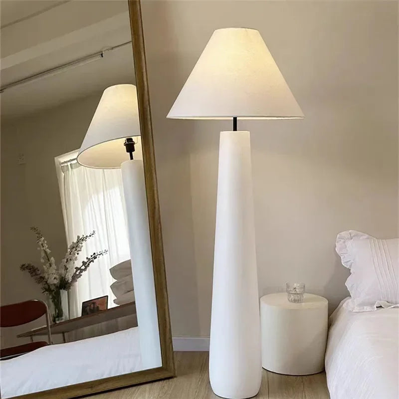 Floor Lamp - Wabi Sabi White Mushroom Tall Fabric Light SW-36210789 - SWEET-LIGHTS