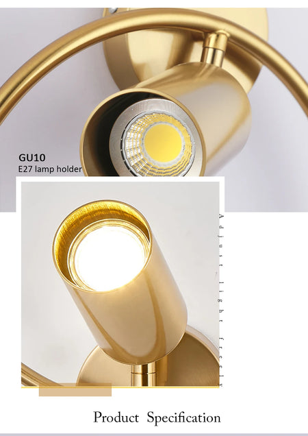 Wall Light - Modern LED Circular Electroplating Spotlight For Bedroom Living Room SW-36210345 - SWEET-LIGHTS