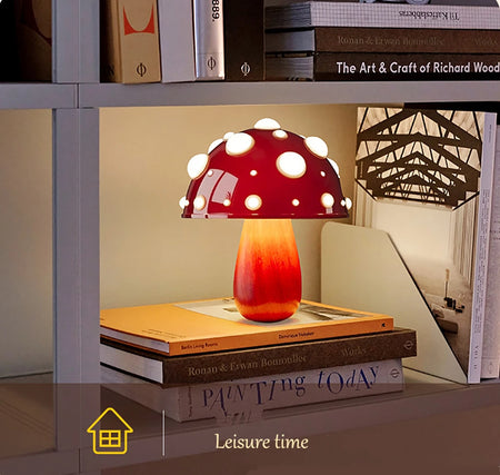 Table Lamp - Fly Amanita Mushroom Lamp with Dual Color LED G9 Bulb USB Rechargeable Desk Light SW-36210458 - SWEET-LIGHTS
