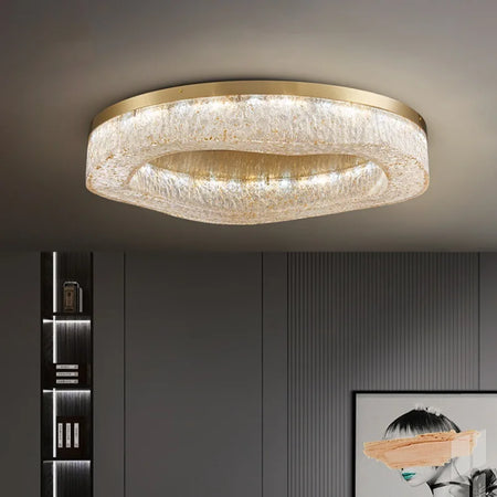Ceiling Light - AiPaiTe Gold Rounded Copper Chandelier SW-36210579 - SWEET-LIGHTS