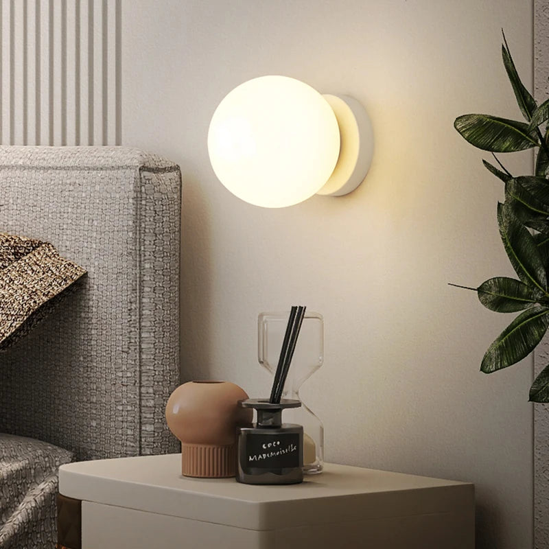 Wall Light - Interior LED Wall Lamps Wall Lighting Fixtures for Bedroom Living Room Indoor Frosted Glass Ball Sconce SW-36210458 - SWEET-LIGHTS