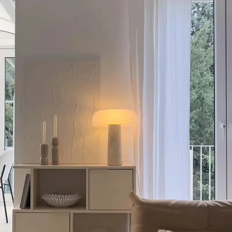 Table Lamp - Personality Simple Natural Travertine LED Mushroom Lamp SW-36210347 - SWEET-LIGHTS