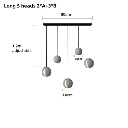 Pendant Light - Minimalist Cement Chandelier Modern Planet Moon Pendant Lights for Bedroom Dining Room Bar SW-36210458 - SWEET-LIGHTS