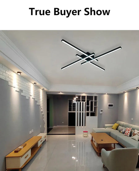 Ceiling Light - Black Chandelier LED Nordic Minimalist Lamp SW-36210457 - SWEET-LIGHTS