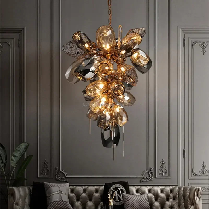 Chandelier - Modern Luxury LED Stainless Steel Crystal Pendant Light Free Bulb SW-36210789 - SWEET-LIGHTS