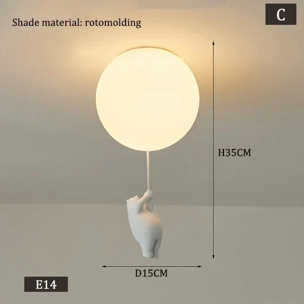 Children Lighting - Designer Polar Bear Pendant Chandelier LED Lamp SW-36210123 - SWEET-LIGHTS