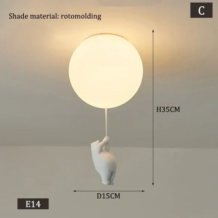 Children Lighting - Designer Polar Bear Pendant Chandelier LED Lamp SW-36210123 - SWEET-LIGHTS