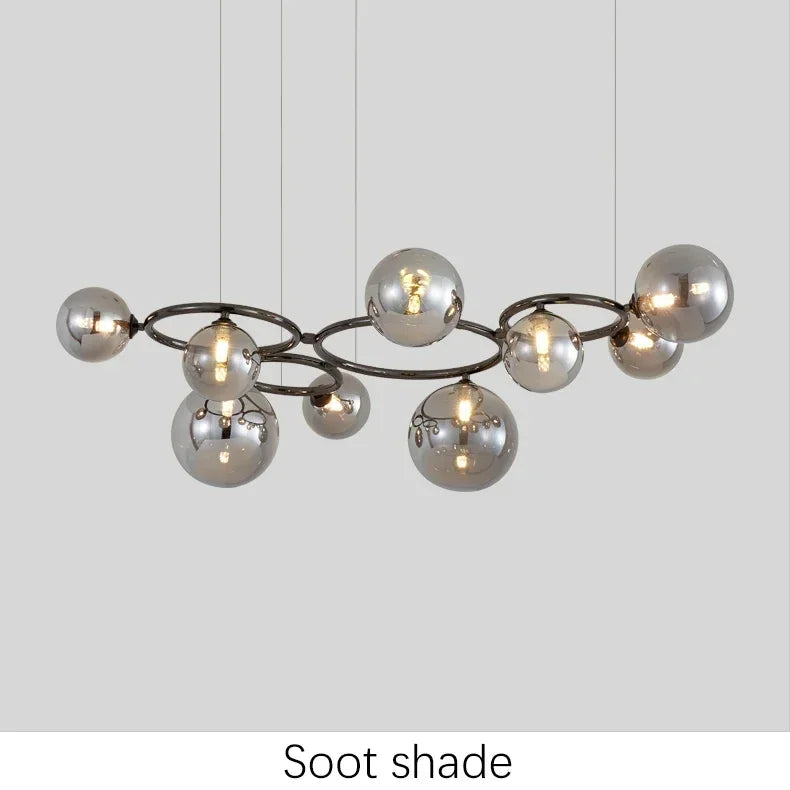 Pendant Light - Magic Beans Chandelier Smoke Grey Glass SW-36210789 - SWEET-LIGHTS