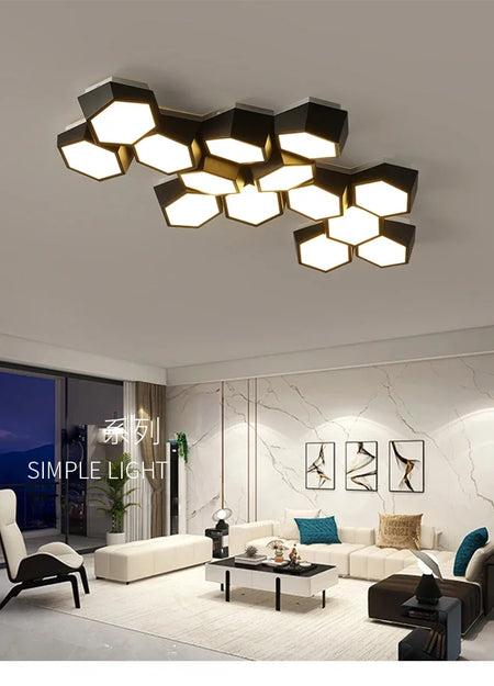 Ceiling Light - Nordic Designer Honeycomb Ceiling Lamp LED Alloy SW-36210345 - SWEET-LIGHTS