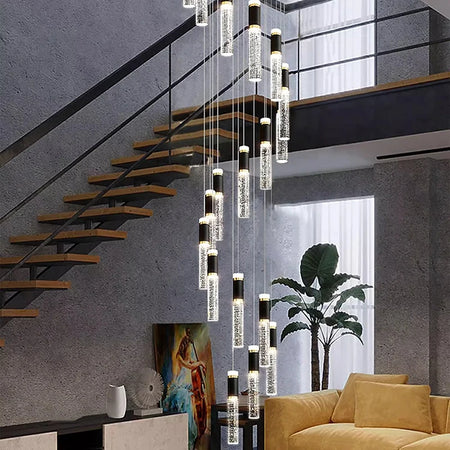 Pendant Light - Modern Crystal Stair Chandelier LED Indoor Lighting SW-36210457 - SWEET-LIGHTS