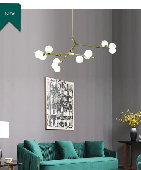 Pendant Light - Modern Tree Branches LED Chandelier with Glass Balls for Living Room and Dining Room SW-36210457 - SWEET-LIGHTS