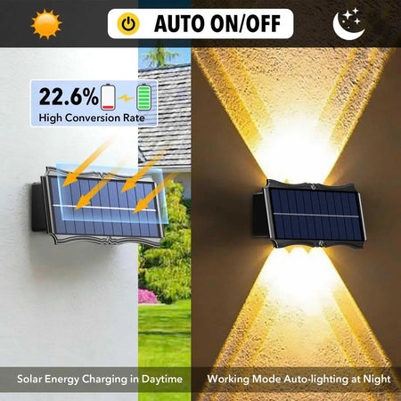 Outdoor Light - Wall Lamp Led House Solar Waterproof Up And Down Lighting Garden Exterior SW-36210457 - SWEET-LIGHTS