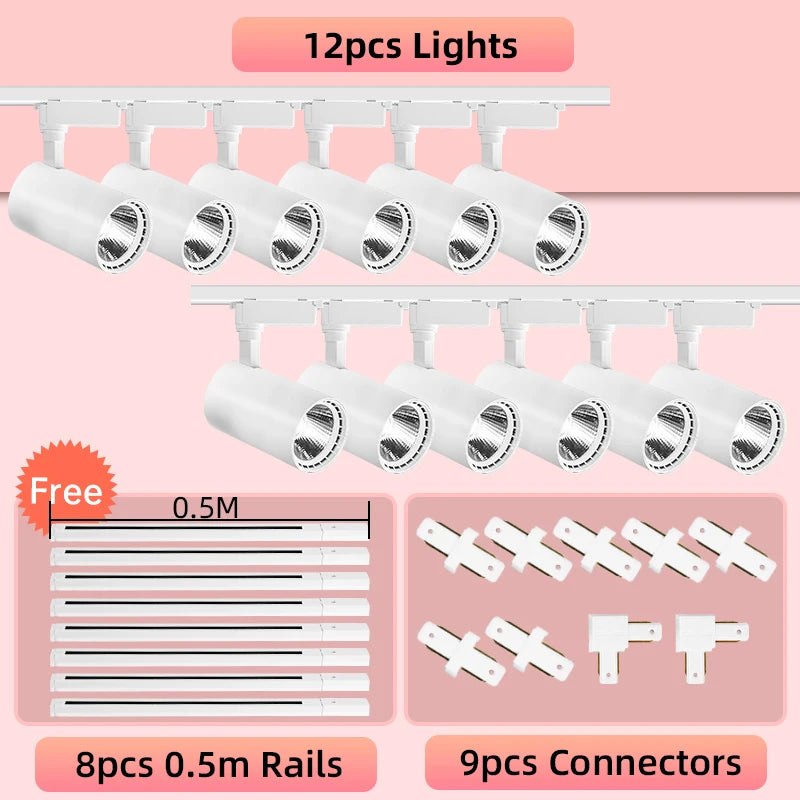 Spotlight - Track Light Led Light Fixture Ceiling Rail Systems Lamp Set Track Lighting Rail Led Spotlight For Home Store SW-36210579 - SWEET-LIGHTS