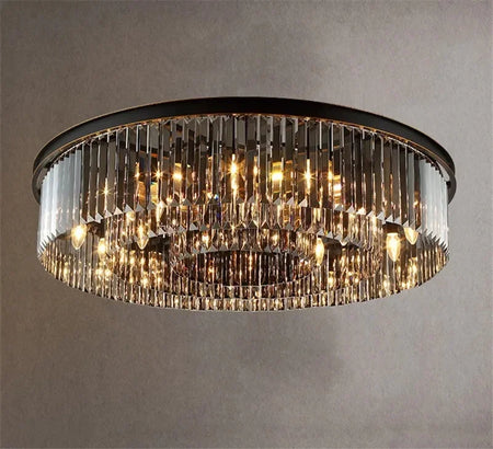 Ceiling Light - Luxury Round Modern Crystal Black E14 Lamp SW-36210478 - SWEET-LIGHTS