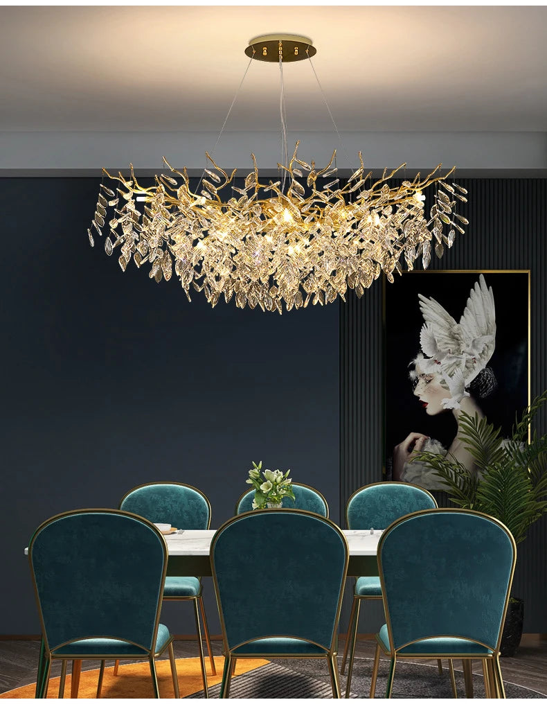 Pendant Light - French Luxury Golden Modern Branch Chandelier SW-36214678 - SWEET-LIGHTS