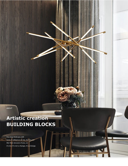 Pendant Light - Nordic Geometry Restaurant Chandelier LED Remote SW-36210789 - SWEET-LIGHTS