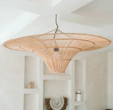 Pendant Light - Wabi Sabi Japanese Rattan Wicker Chandelier SW-36210987 - SWEET-LIGHTS