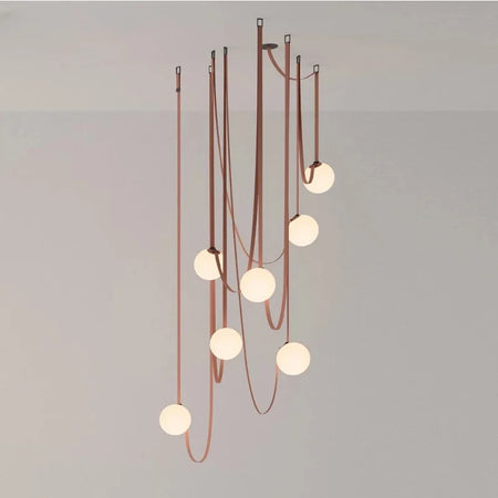 Pendant Light - Nordic Leather Chandelier LED Lamps for Duplex SW-36210345 - SWEET-LIGHTS