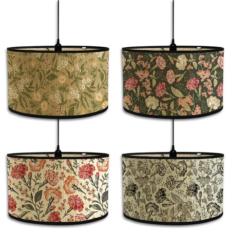Lampshade - Nordic Style Green Plant Pattern Bamboo Art SW-36210457 - SWEET-LIGHTS