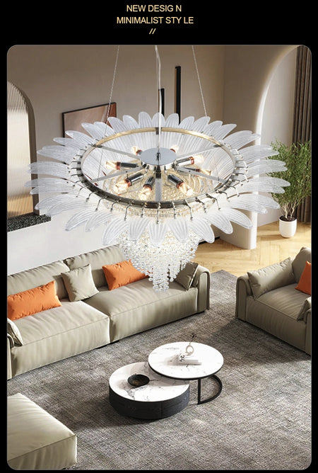 Chandelier - French Designer Crystal Chandelier Adjustable Height SW-36210345 - SWEET-LIGHTS