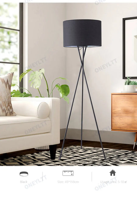 Floor Lamp - Scandinavian Fabric Led Tripod Design Light SW-36210347 - SWEET-LIGHTS