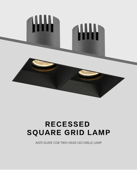 Spotlight - SCON Recessed Spotlight Square Rimless LED Downlight Anti-glare Embedded Ceiling Lamps 110V-240V SW-36210789 - SWEET-LIGHTS