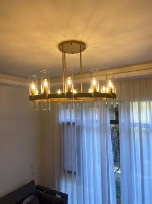 Pendant Light - Retro American Chrome Black Gold LED Chandelier Lighting Fixtures For Foyer SW-36210458 - SWEET-LIGHTS