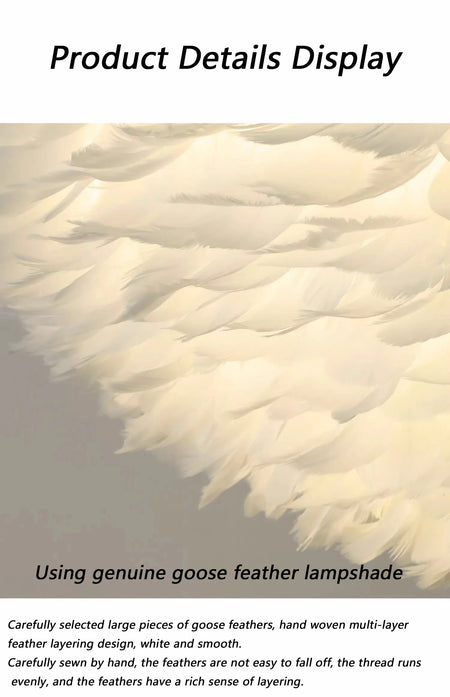 Pendant Light - Feather Nordic LED Chandelier for Living Room and Girl's Room Decor SW-36210578 - SWEET-LIGHTS