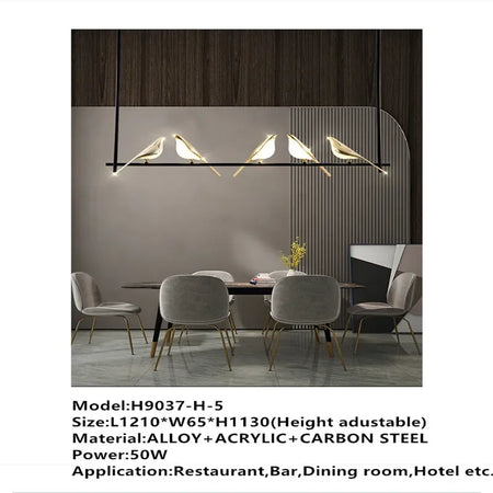 Pendant Light - BUNNY Nordic Postmodern Round LED Bird Light SW-36210789 - SWEET-LIGHTS