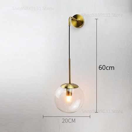 Wall Light - Nordic Modern Vintage Wall Lamps LED Glass Ball Mirror Bedroom Living Room Light Fixtures SW-36210345 - SWEET-LIGHTS