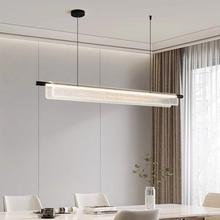 Pendant Light - Simple Iron Strip Hanging Lamp LED Chandelier Modern Design Indoor Lighting Acrylic SW-36210457 - SWEET-LIGHTS