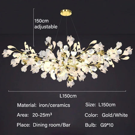Pendant Light - Modern Luxury Ginkgo LED Chandelier Fixture SW-36210729 - SWEET-LIGHTS