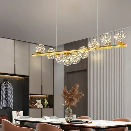 Pendant Light - Modern Led Long Ceiling Chandelier Glass Balls Dining Room Kitchen Hanging Lamp SW-36210345 - SWEET-LIGHTS