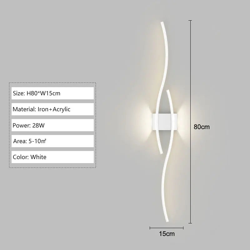 Wall Light - Indoor LED Wall Lamps for Bedroom Black Gold SW-36210458 - SWEET-LIGHTS