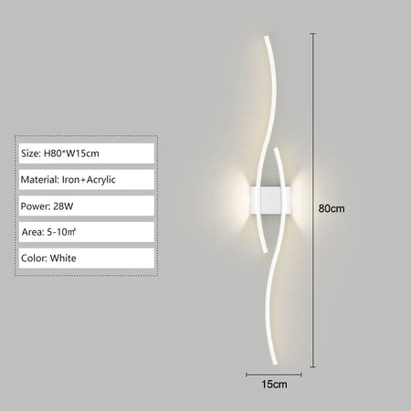 Wall Light - Indoor LED Wall Lamps for Bedroom Black Gold SW-36210458 - SWEET-LIGHTS