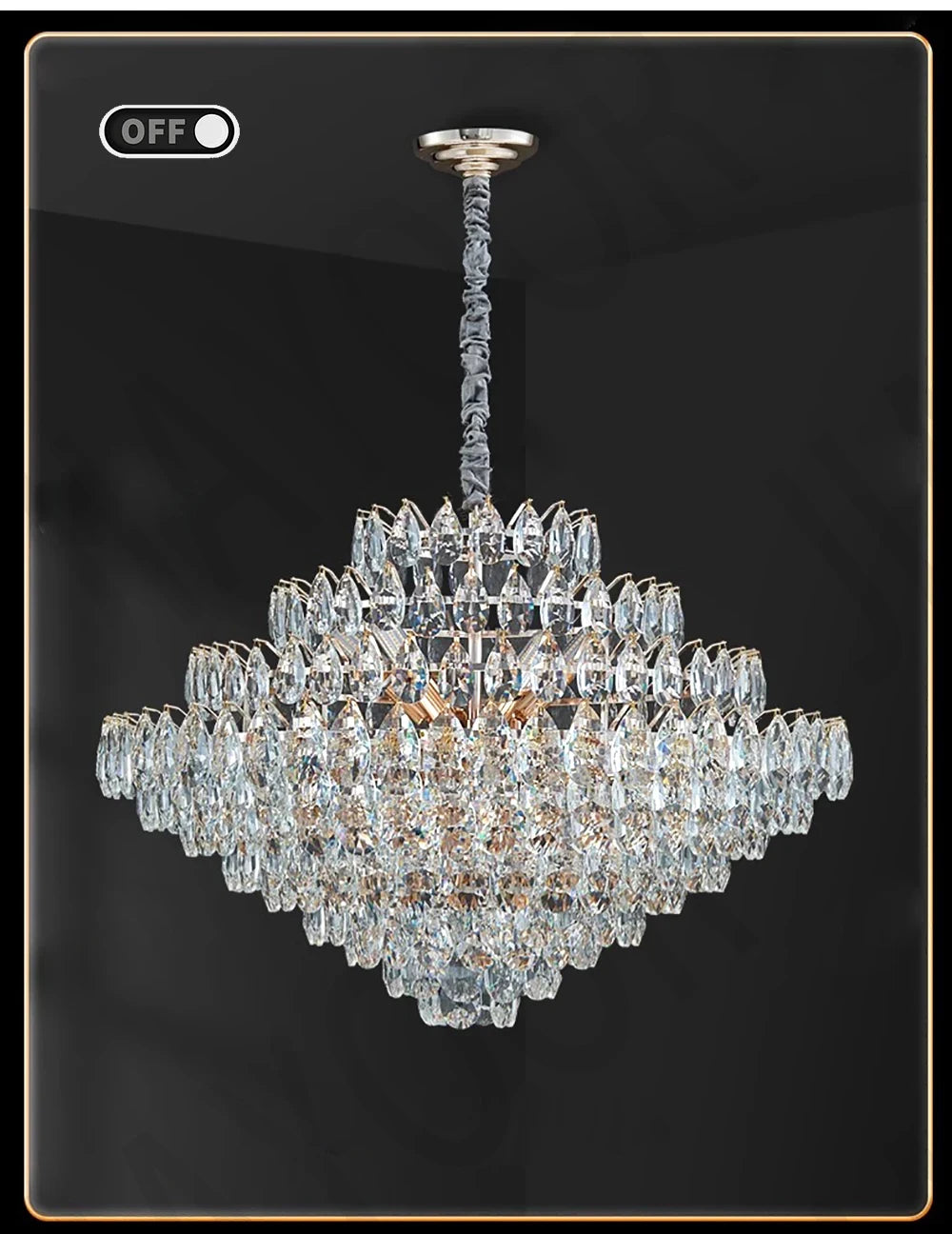 Chandelier - Luxury Crystal Big Chandeliers for Living Room Decor Modern Art Designer Luminaire Hight Ceiling Pendant Home Lamps Hall SW-36210927 - SWEET-LIGHTS