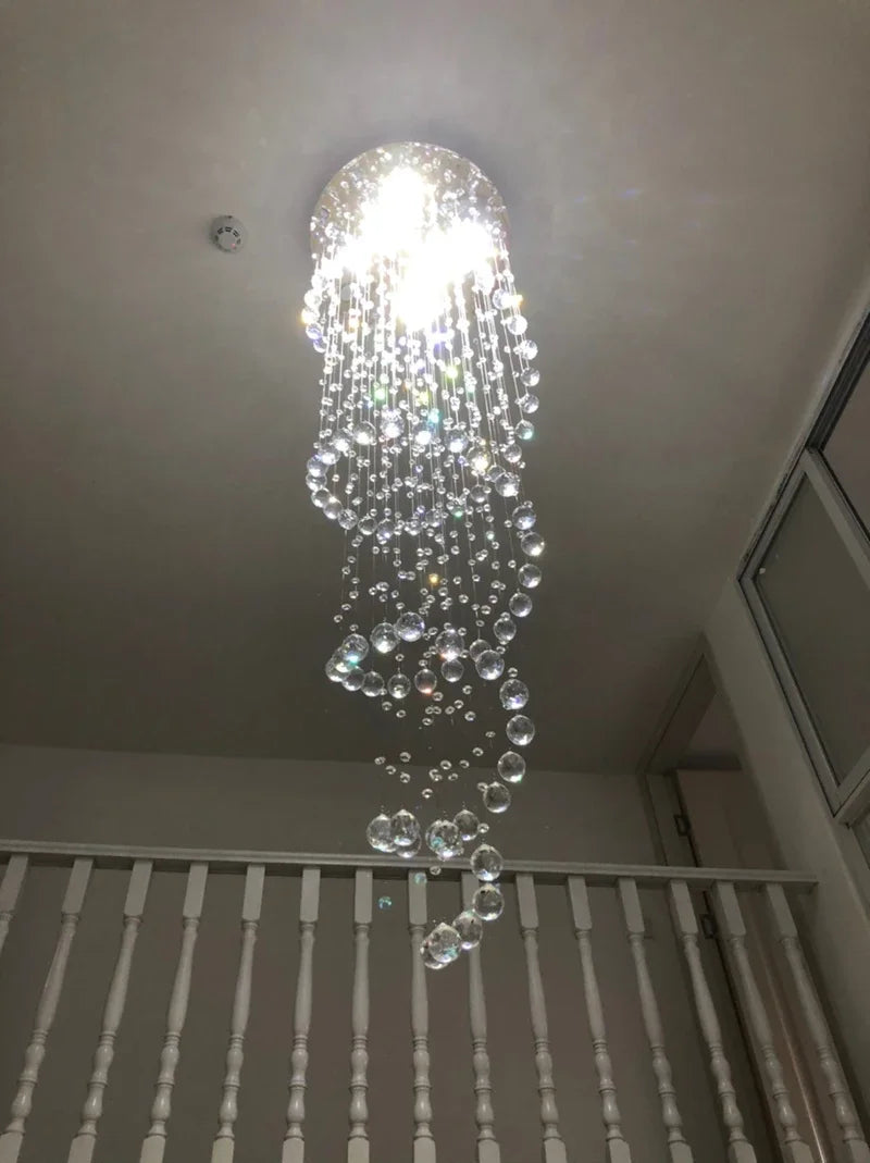 Chandelier - New Modern LED K9 Crystal Double Staircase Lamp SW-36210347 - SWEET-LIGHTS