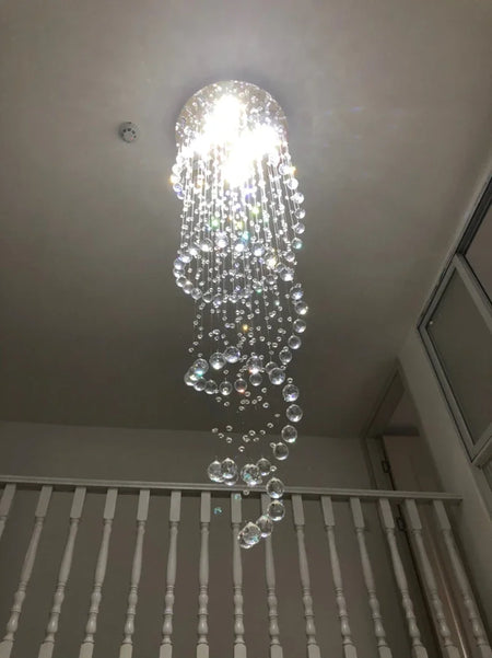 Chandelier - New Modern LED K9 Crystal Double Staircase Lamp SW-36210347 - SWEET-LIGHTS