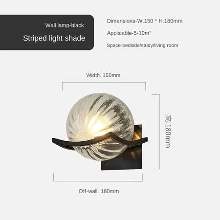 Wall Light - Modern Led Gold Glass Ball Lamp for Indoor Lighting SW-36210347 - SWEET-LIGHTS