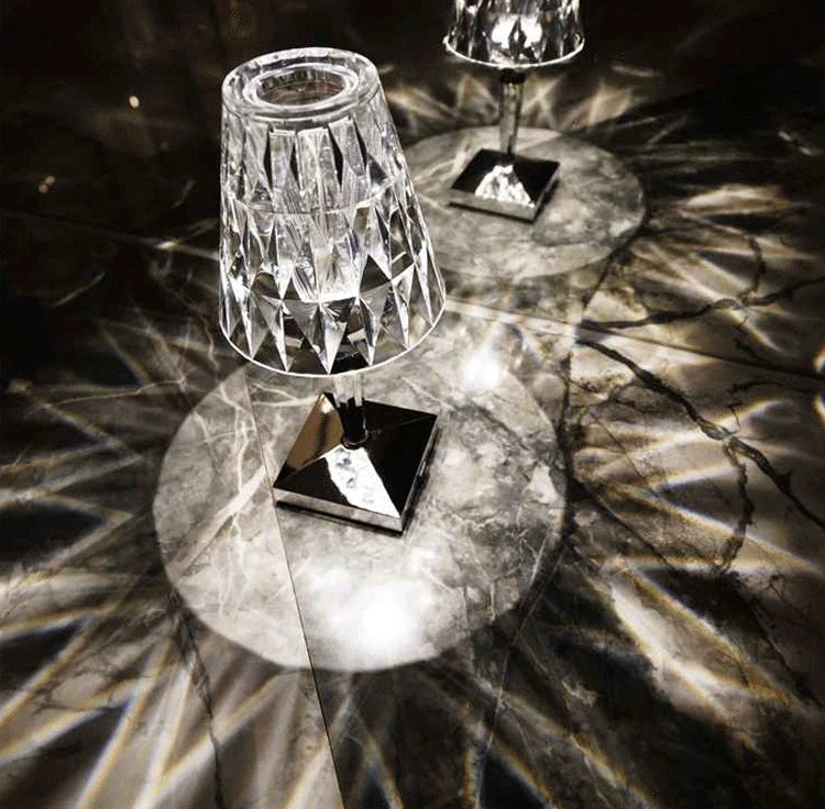 Table Lamp - LED Acrylic Diamond Crystal Decorative Desk Lamp USB Charging Touch Nightlight SW-36210457 - SWEET-LIGHTS