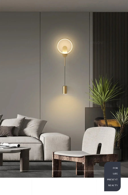 Wall Light - LED Wall Lamp Hallway Aisle Bedroom Sconce Modern Black Gold Fixture SW-36210348 - SWEET-LIGHTS