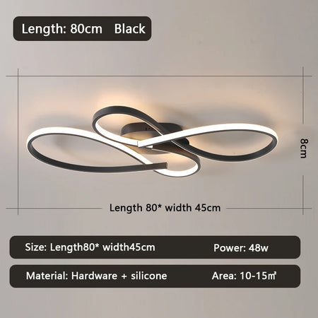 Ceiling Light - New Modern Led Black Lamp for Living Room Bedroom Study SW-36210234 - SWEET-LIGHTS