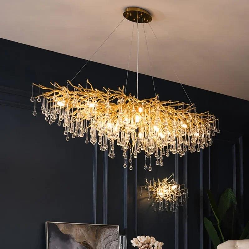 Lustre Élégant en Cristal et Fer Luminaire IL582307-ILLUMEEN.COM